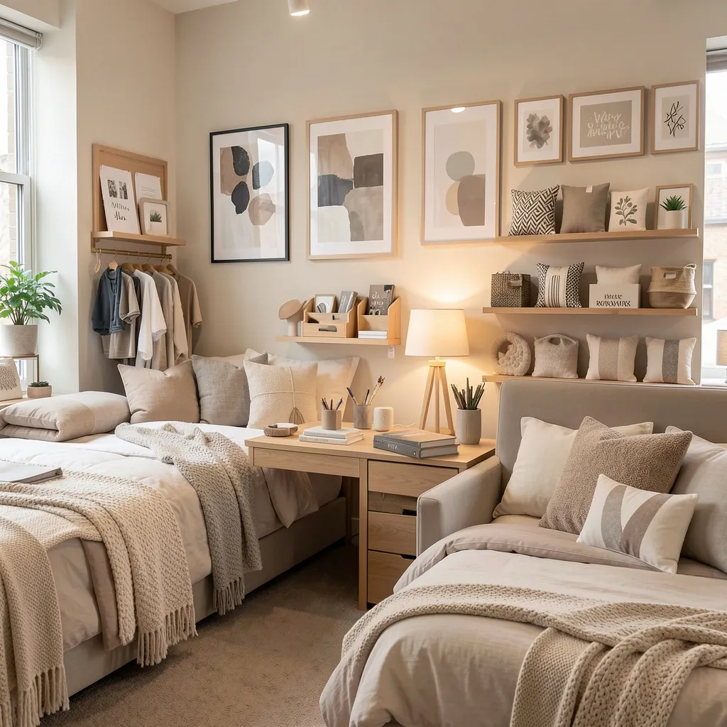 Study desk setup and organizers