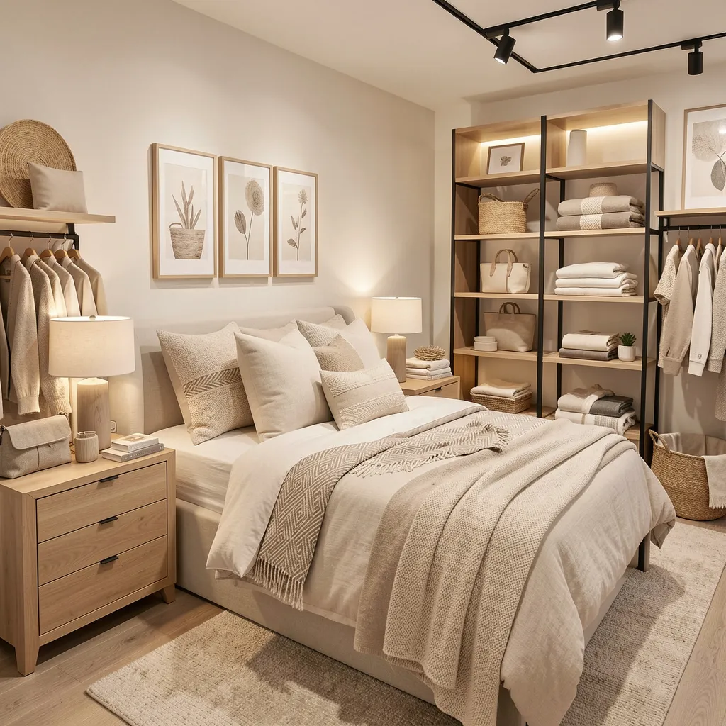 Small space styled with bold accents