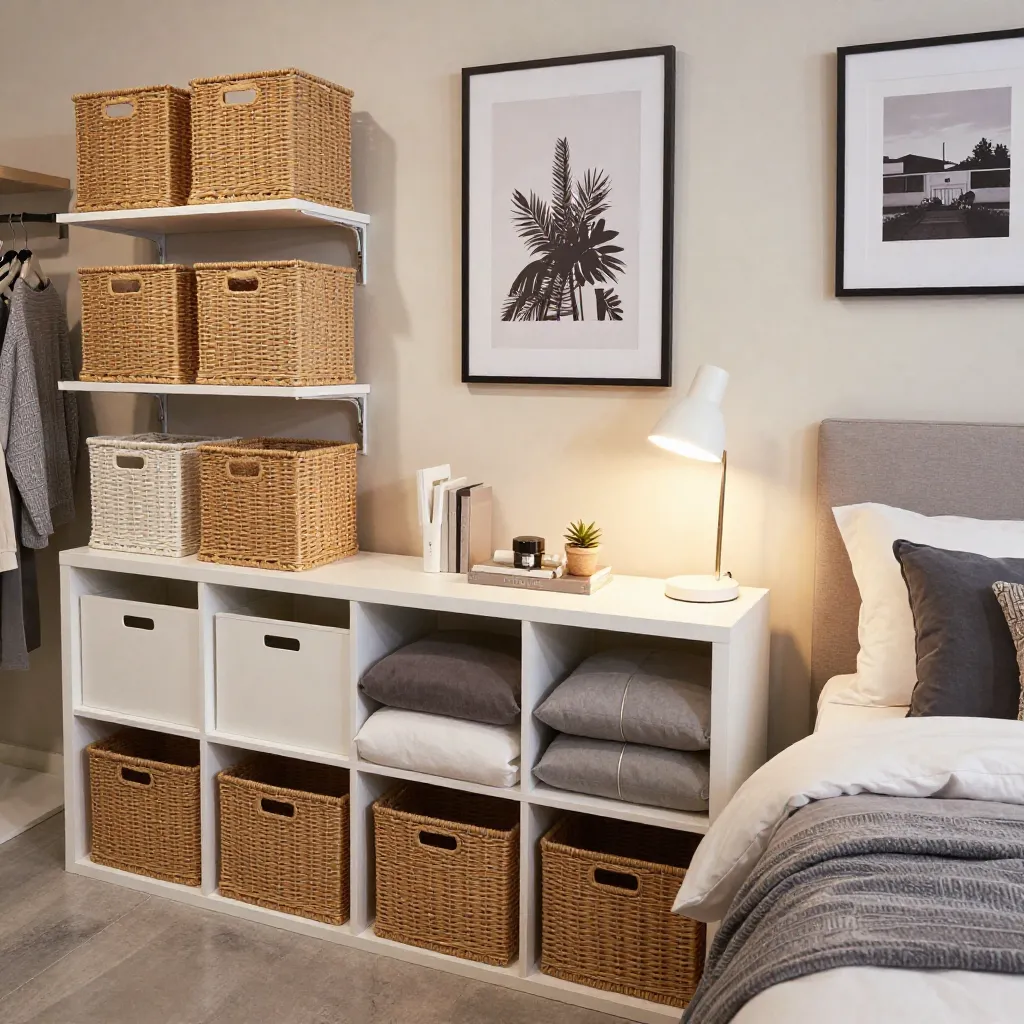 Pastel accent wall and rug