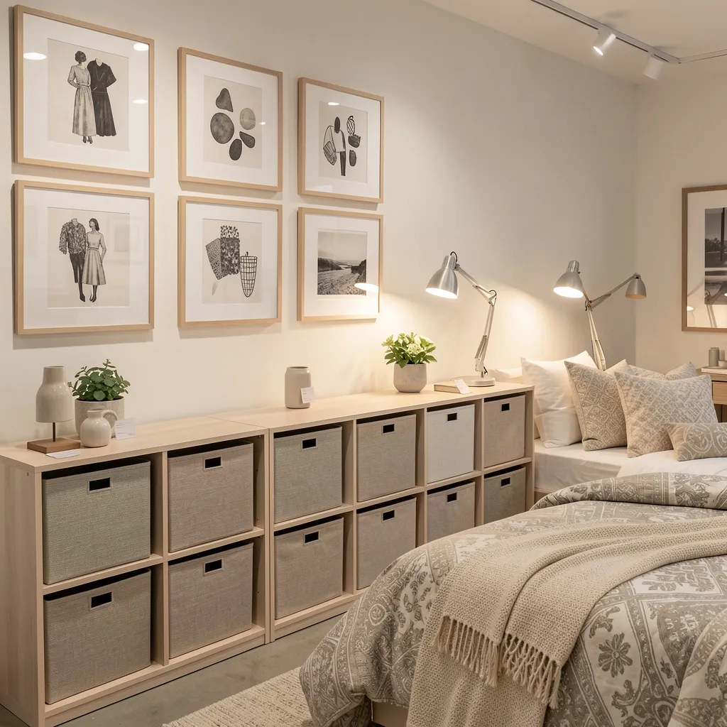 Floating shelves with plants